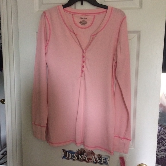 womens pink thermal top